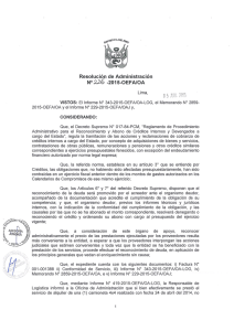 Resolución de Administración N° 226 -2015-0EFA/OA