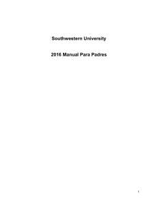 Southwestern University 2016 Manual Para Padres