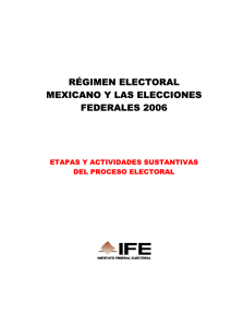 Etapas y actividades sustantivas del proceso electoral