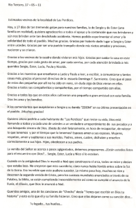 Río Tercero, 17 — 05 — 11 Estimados vecinos de la localidad de