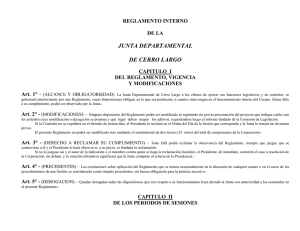 Reglamento Interno - Junta Departamental de Cerro Largo