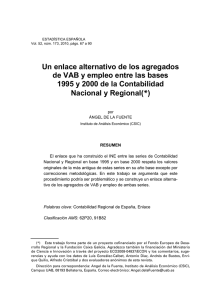 Un enlace alternativo de los agregados de VAB y empleo entre las