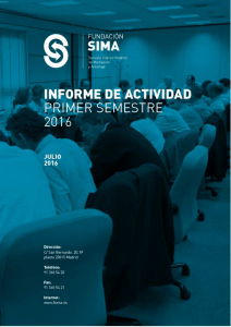 Informe de actividad primer semestre 2016