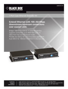 Extend Ethernet with 100-/60-Mbps downstream