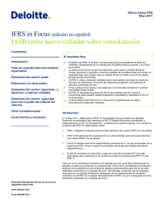 IASB emite nuevo estándar sobre consolidación