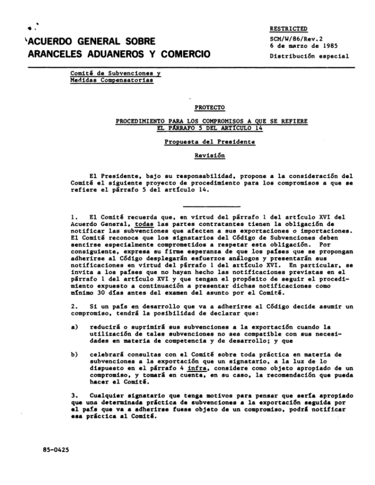 Acuerdo General Sobre Aranceles Aduaneros Y Comercio