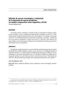 Difusión de nuevas tecnologías y estimación de la demanda de