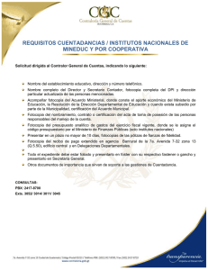 REQUISITOS CUENTADANCIAS / INSTITUTOS NACIONALES DE
