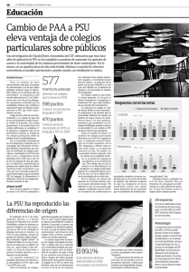 Cambio de PAA a PSU eleva ventaja de colegios particulares