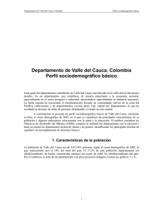 Departamento de Valle del Cauca, Colombia Perfil
