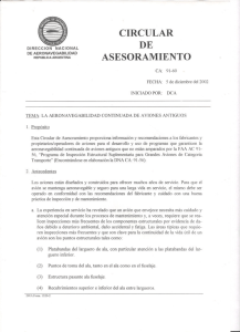 la aeronavegabilidad continuada de aviones antiguos