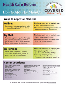 Health Care Reform How to Apply for Medi
