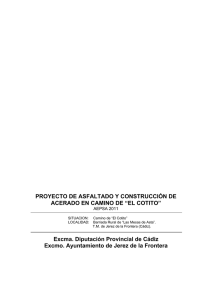 PROYECTO DE ASFALTADO Y CONSTRUCCIÓN DE ACERADO