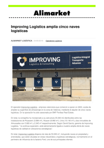 Improving Logistics amplía cinco naves logísticas