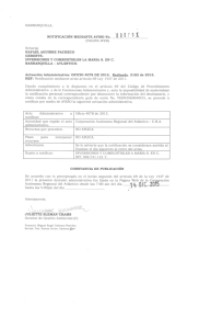 NOTIFICACIÓN MEDIANTE AVISO No. 0 I] II 7 º 1 (PAGINA WEB)