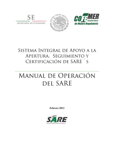 Manual de operación - Comisión Federal de Mejora Regulatoria