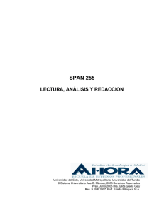 SPAN 255 - Sistema Universitario Ana G. Méndez