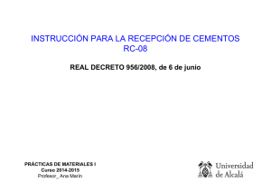 INSTRUCCIÓN PARA LA RECEPCIÓN DE CEMENTOS RC-08