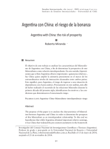 Argentina con China: el riesgo de la bonanza