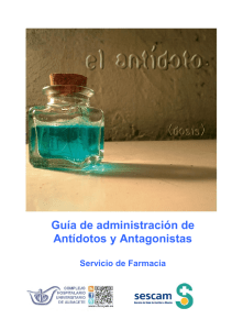 Guía de administración de Antídotos y Antagonistas