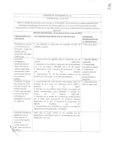 INFORME DE ACTIVIDADES No.01 CONTRATO No. 33 de 2015