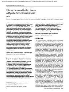 Fármacos con actividad frente a Mycobacterium tuberculosis
