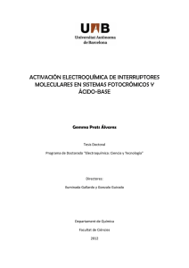 activación electroquímica de interruptores moleculares en sistemas