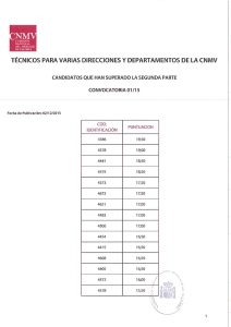 TECNICOS PARA VARIAS DIRECCIONES Y DEPARTAMENTOS