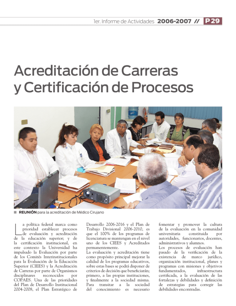 Acreditación De Carreras Y Certificación De Procesos