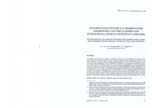 Análisis evolutivo de la coordinación visomotora y sus relaciones