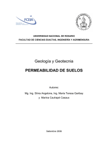 Permeabilidad en Suelos - FCEIA - Universidad Nacional de Rosario