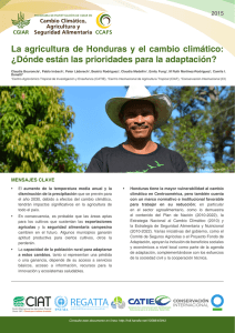 La agricultura de Honduras y el cambio climático: ¿Dónde están las