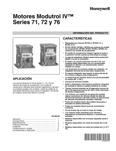 Motores Modutrol IV™ Series 71, 72 y 76