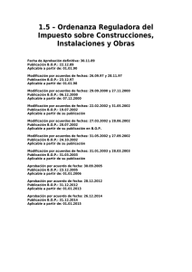 1.5 – Ordenanza Reguladora del Impuesto sobre Construcciones