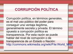 CORRUPCIÓN POLÍTICA