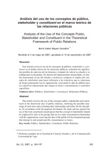 Análisis del uso de los conceptos de público, stakeholder y