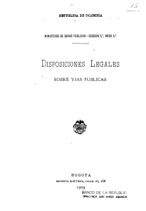 Disposiciones legales sobre vías públicas