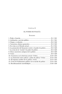 EL PODER DE POLICÍA 1. Poder o función