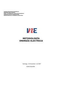 metodología energía electrica - Instituto Nacional de Estadísticas