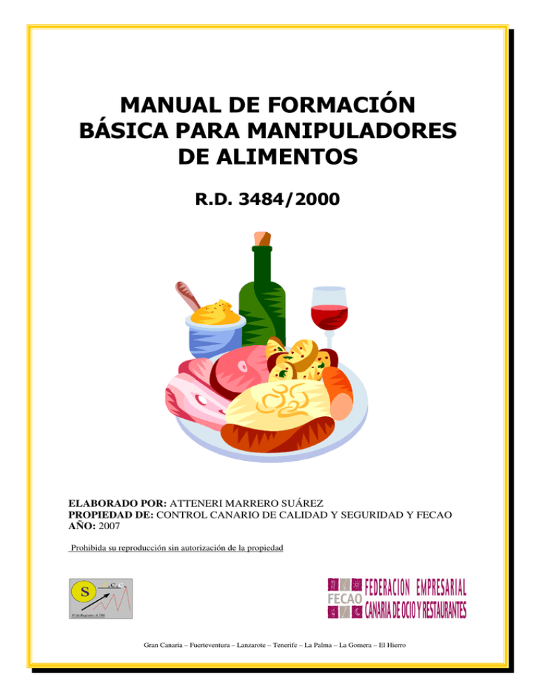 Manual De Formación Básica Para Manipuladores De Alimentos