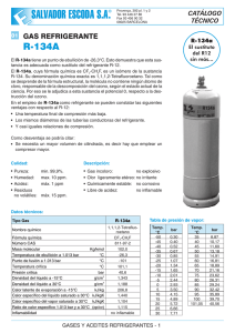 Gas refrigerante R-134A
