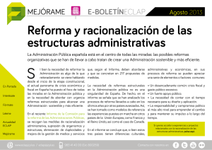 Reforma y racionalización de las estructuras administrativas