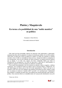 Platón y Maquiavelo - Red española de Filosofía