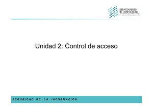Unidad 2: Control de acceso