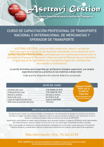 CURSO DE CAPACITACIÓN PROFESIONAL DE TRANSPORTE