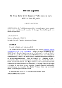 Tribunal Supremo TS (Sala de lo Civil, Sección 1ª) Sentencia num