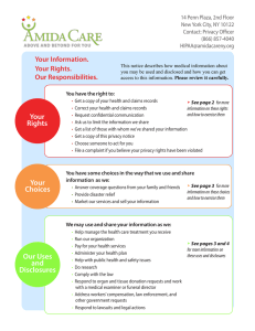 Your Rights Your Choices Our Uses and Disclosures