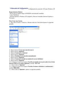 Manual de conexion TLP para Windows XP