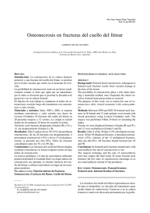 Osteonecrosis en fracturas del cuello del fémur