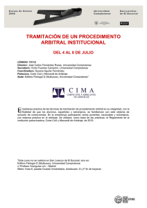 tramitación de un procedimiento arbitral institucional